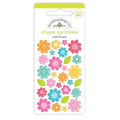 Doodlebug Cute & Crafty Sticker - Bright Bouquet
